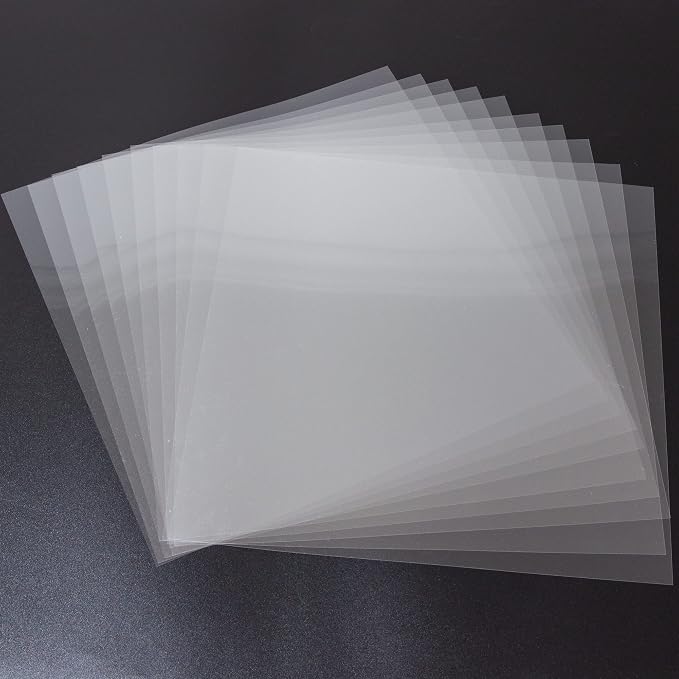 7 Mil Blank Mylar Stencil Sheet, 12 x 12 Inch Clear Plastic Sheets, Acetate by neglex