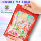 JETMORE 100 Pcs Mylar Bags, Smell Proof Bags Foil Pouch, Holographic Resealable - Image 4
