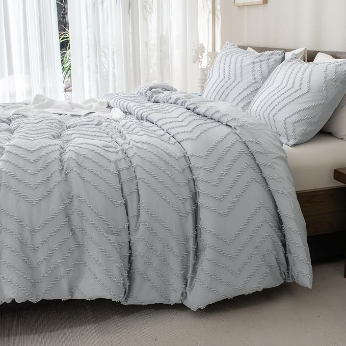 Andency Silver Grey Oversized Super King Plus Comforter Set 128x120, Extra - Image 3