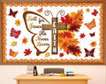 Religious Fall Bible Butterfly Bulletin Board Set Fall by ojustbeok