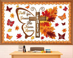 Religious Fall Bible Butterfly Bulletin Board Set Fall by ojustbeok