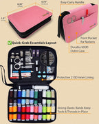 Easy-to-Use Pink Sewing Kit - Image 5