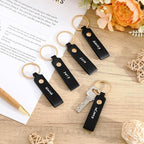 Wavyknot 50 Pcs PU Leather Keychain Blanks Bulk Laser Engraving Blanks Keychain - Image 3
