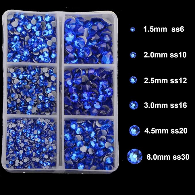 4000Pcs Hot Fix Round Crystals Gems Glass Stones Hotfix Flat Back Rhinestones - Image 3