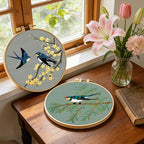 ERKOON Embroidery Kit for Beginners, 2 Set Floral Cross Stitch Set Include - Image 3