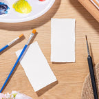 Prudiut 50 Sheets Cotton Watercolor Paper, 300 GSM, 2 x 3.5 inch Deckled Edge - Image 3