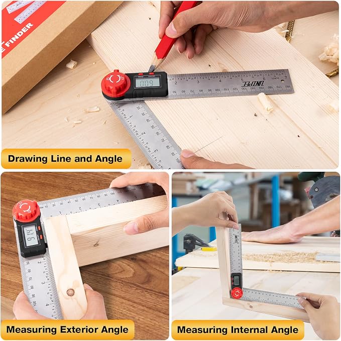 Digital Angle Finder Protractor, Angle Finder Ruler, Stainless steel 7inch 200mm - Image 3