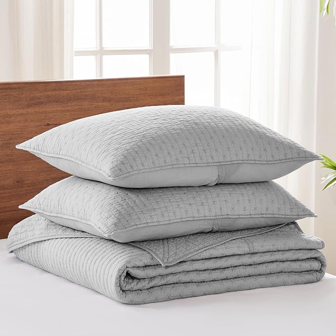 Levtex Home Cross Stitch Reversible King Bedspread Set - Image 3