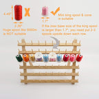 New brothread 2X60 Spools Wooden Thread Rack/Thread Holder Organizer - Image 4