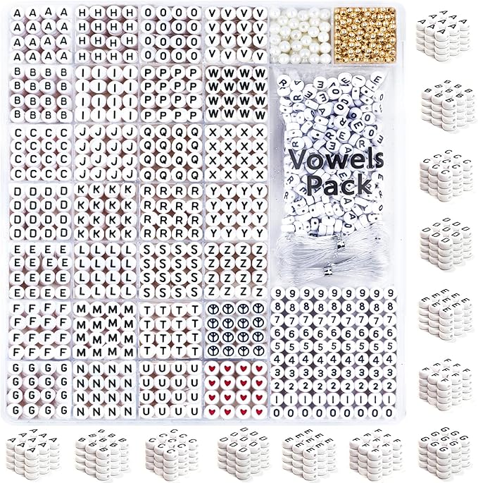 DoDoBeads 1650 Pcs Letter Beads Kit by DoDoBeads