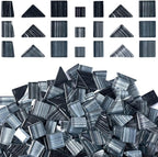 LITMIND 1.1LB Black-Gray Mix Striped Crystal Glass Mosaic Tiles – Assorted by LITMIND