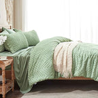 Zzlpp King Comforter Set 7 Pieces, Sage Green Tufted Bed in a Bag - Image 4