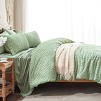 Zzlpp Full Comforter Set 7 Pieces, Sage Green Tufted Bed in a Bag - Image 4