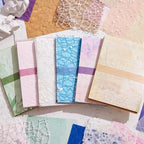 108 Sheets Textured Scrapbook Paper and Mesh Fabric Assorted Set - Image 5