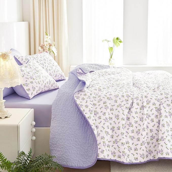 Wake In Cloud - Floral Quilt Set, Coquette Cottagecore Shabby Chic Flower - Image 5