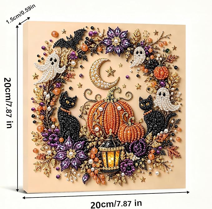 POETRYDRAW Halloween Decor Black Cat Pearl Art Kit - Image 6