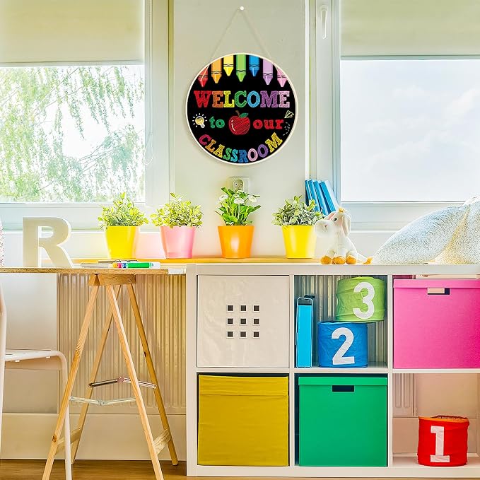 Large Welcome Sign for Classroom Decoration Crafts Hanging to Paint DIY Blank - Image 5