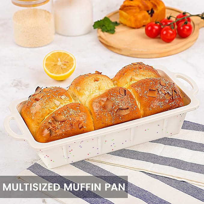 Vinino 2 Pack XLarge Nonstick Silicone Loaf Pans 12.5 x 5.5'' - Image 6