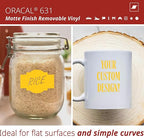 ORACAL 631 Matte Yellow Vinyl Durable Roll Easy to Weed Permanent Adhesive - Image 2