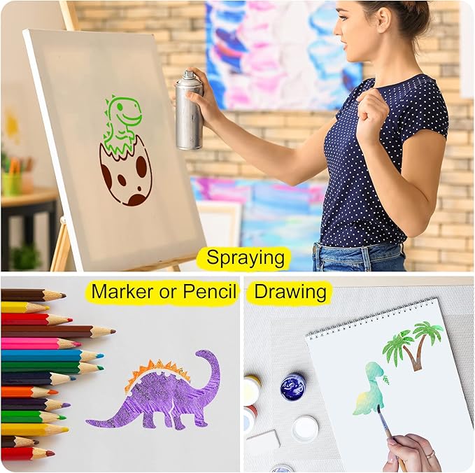 Marspark 66 Pcs Small Stencils for Crafts Reusable 3 Inch Stencils for Painting - Image 3