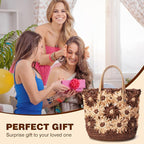 Noocro Crochet Kit for Intermediate or Advanced Level, Floral Raffia Bucket Bag - Image 7