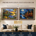 Puzzles for Adults 1000 Pieces, 2 Pack Unique 1000 Piece Lake and Night View - Image 5
