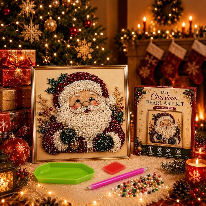 DIY Christmas Pearl Diamond Painting Art Kit by Unknown