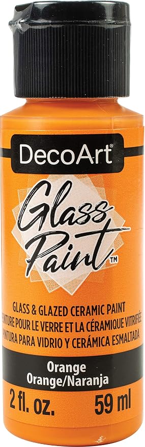 Deco Art GLASS PAINT 2OZ ORANGE, us:one size by DecoArtAcrylicPaintCraftSupplies
