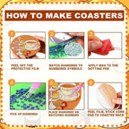 8-Pack Diamond Art Coaster Kit - Image 7