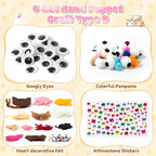 WATINC 6Pcs Cat Hand Puppet Making Kit, Art Craft Felt Sock Puppet Toys | - Image 2
