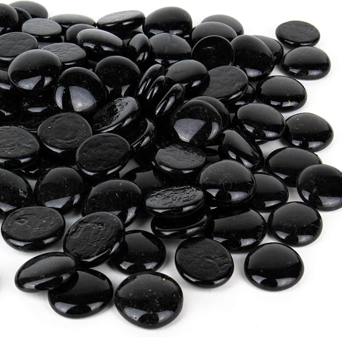 CYS EXCEL X-Large 1.1"-1.35" Black Glass Flat Gemstone Vase Fillers Multiple - Image 8