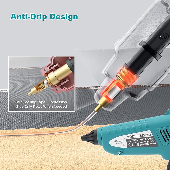 Professional Hot Glue Gun Kit, Full Size, - Image 2
