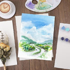 25 Sheets Watercolor Paper 9X 12, 300 GSM Deckled Edge Paper Rough/Textured - Image 5