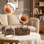 3D Wooden Puzzle Mechanical Gramophone, Wood Model Kits - Image 6