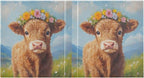 Highland Cow Round Ring Binders 1.5 Inch Cowboy Flower 3 Ring Clipboard Binder - Image 2