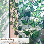 Original Hand Drawn Stained Glass Window Cling Haing Plants，Double Sided - Image 6