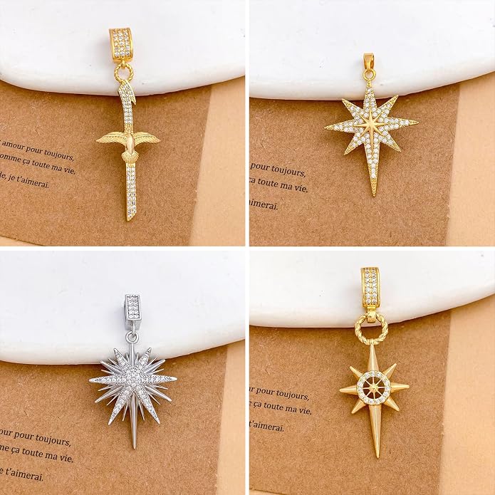 7Pcs Exquisite CZ Charms for Jewelry Making, Cubic Zirconia Gemstone, Prong - Image 8