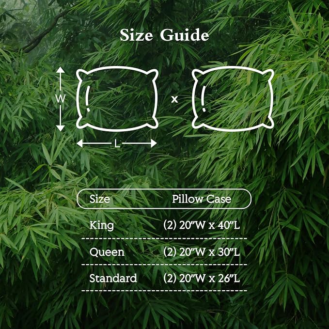 Cooling Pillowcases Standard Size Set of 2, Viscose Derived from Bamboo - Image 7