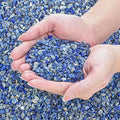 0.88 Lb Lapis Lazuli Crushed Stones Aquarium Gravel Rocks Bulk, Natural Healing by EZEELAI