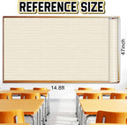 Inkspire White Wood Bulletin Board Paper Roll, 14.8FTx47IN Large Reusable - Image 2