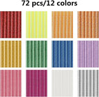 Colored Hot Glue Sticks Mini, 3.93 x 0.27 in Glitter Glue Stick, EVA Adhesive - Image 2