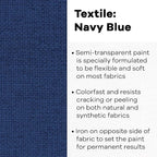 Jacquard Textile Color Navy Blue - Image 2