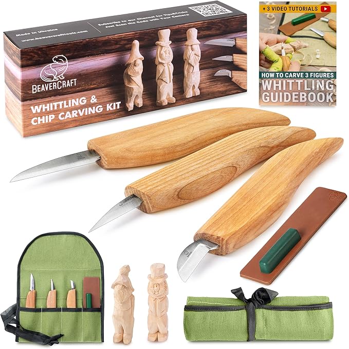 BeaverCraft Wood Carving Knife Kit S15 Whittling Kit by BeaverCraft
