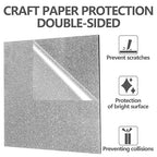 3 Pcs Glitter Silver Glossy Acrylic Sheets, 7.87 x 7.87 x 1/10 Inch Laser - Image 2