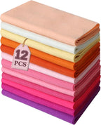 HaoFeiJH 12 Rolls 8"x20" 1.6mm Thick Soft Felt Fabric Sheets – 12 Assorted by HaoFeiJH