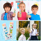 Cinrobiye 24 Pack DIY Ice Pop Sleeve Craft Kit, Color Your Own Reusable - Image 5