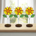 Stained Glass Flowers, Stained Glass Sunflower - Image 6