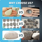 DALTACK 10 Pcs Large Rocks for Painting, Natural River Rocks, Flat River Rocks - Image 2