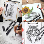 MARTCOLOR Micro Pen Fineliner Pens, 10 Size Archival Black Ink Pens | Fine - Image 5