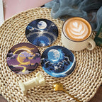 Gemozaic 8PCS Diamond Art Coasters Kit, Moon Night Landscape Diamond Painting - Image 2
